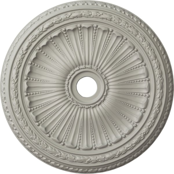 Ekena Millwork Viceroy Ceiling Medallion (Fits Canopies up to 4 7/8"), 35 1/8"OD x 4 7/8"ID x 2 1/2"P, Pot of Cream CM35VIPCF - main